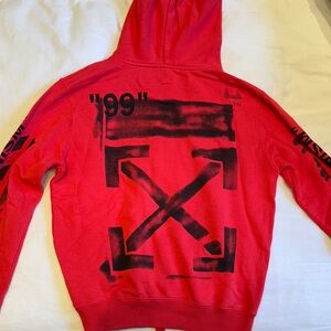 Off White Graphic Hoodie Sweater